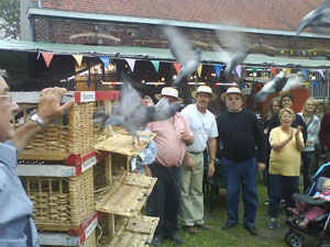 Le traditionnel laché de pigeons