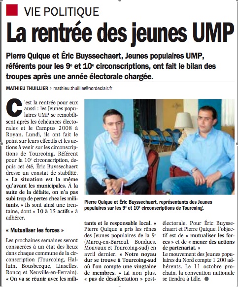 La rentrée des Jeunes UMP