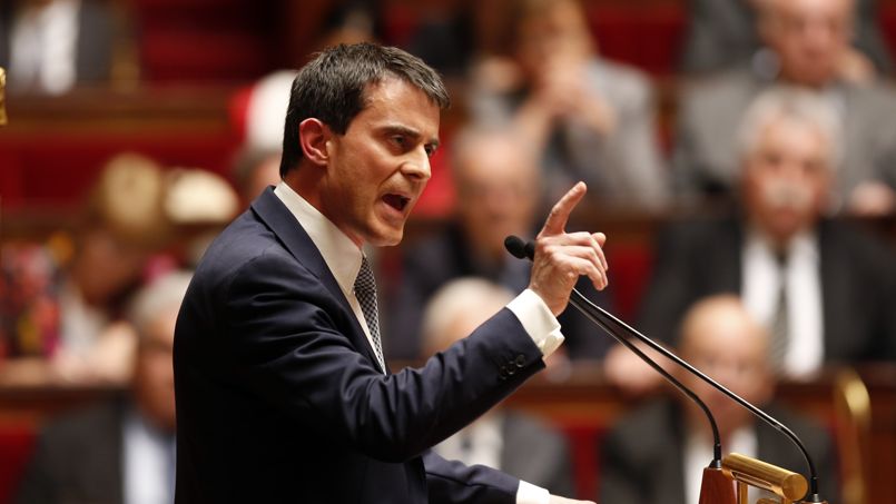 French Prime Minister Manuel Valls delivers a general policy speech at the National Assembly in Paris